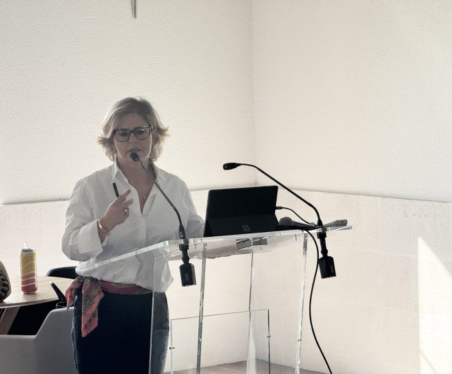 Aude Drounau, présidente du Syndicat des bouilleurs de profession du cognac.